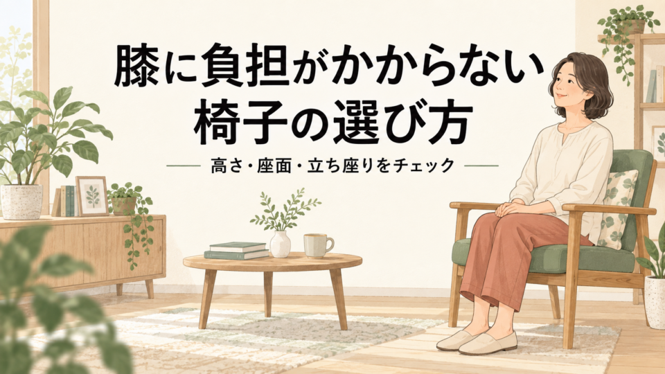 膝に負担がかからない椅子の選び方。高さ・座面・立ち座りをチェック