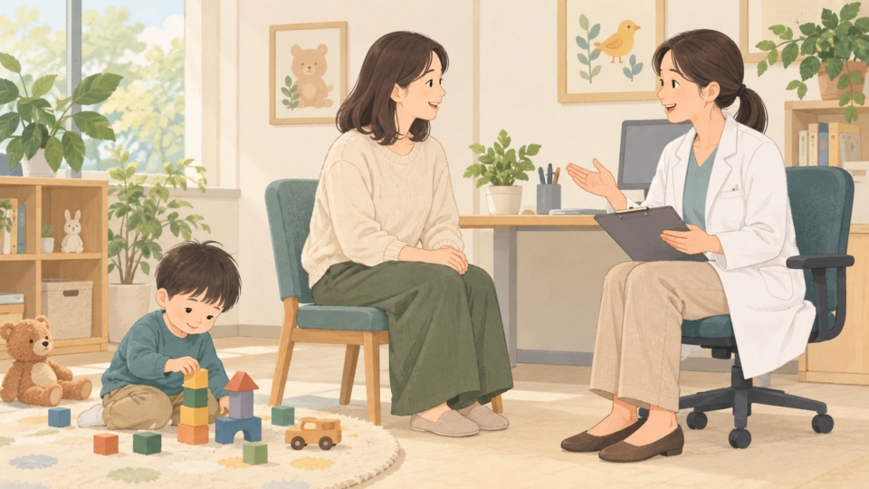 子どもの様子について医療者に相談する保護者