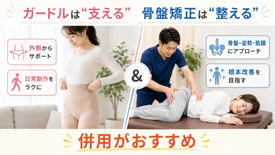 帝王切開後のガードル使用について相談する女性
