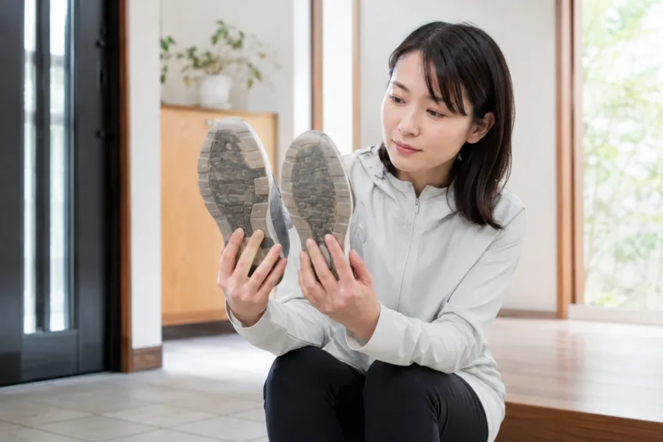 靴底の減り方で骨盤の歪みは分かる？歩き方と身体の左右差