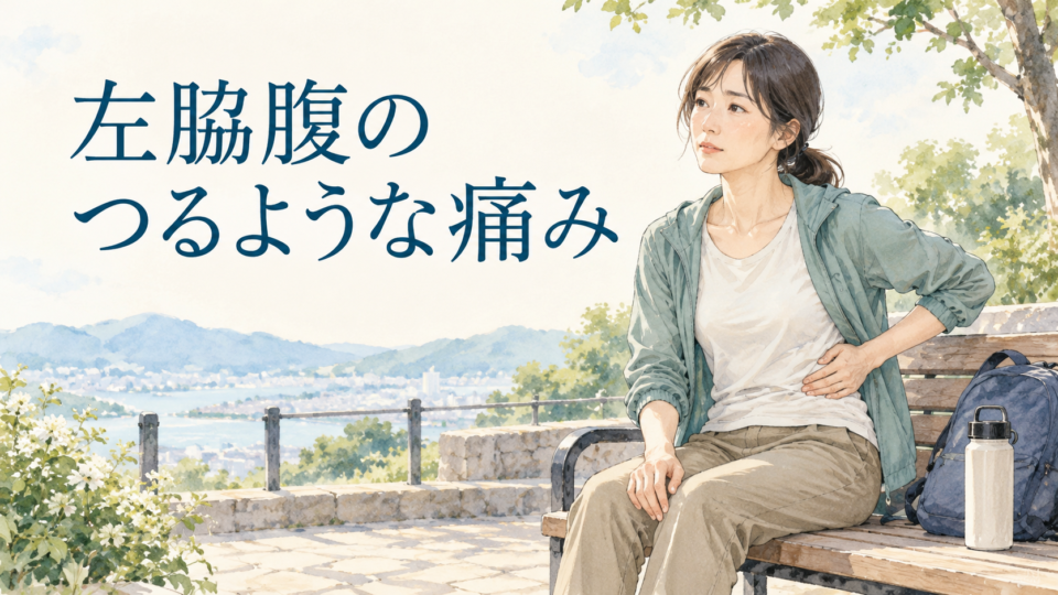 左脇腹の痛みが気になり運動を休む人物