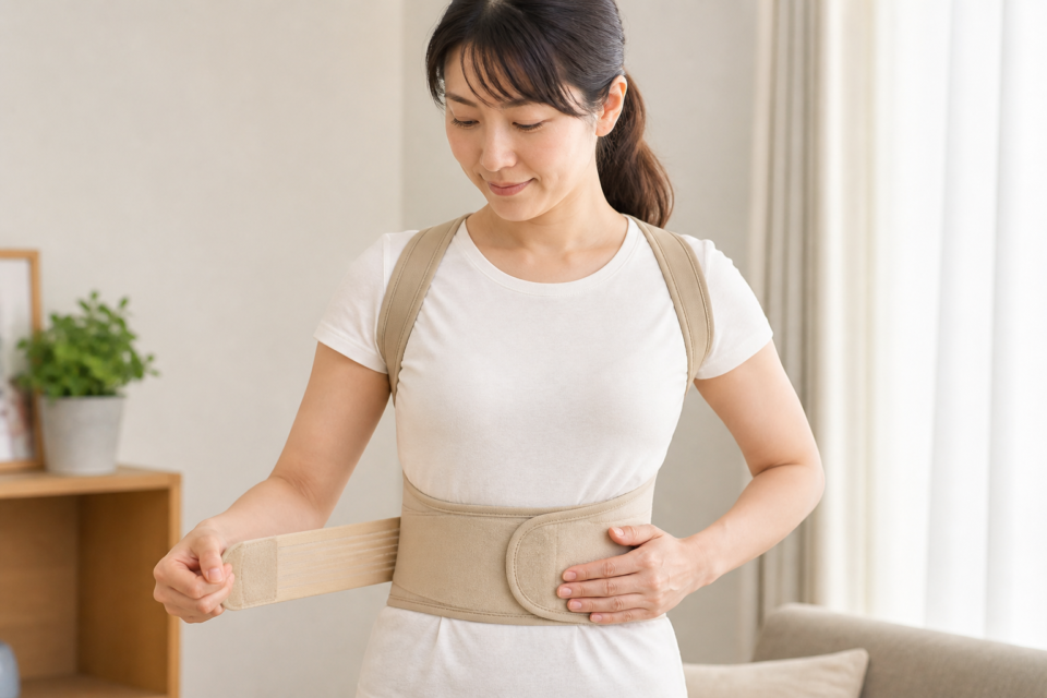 猫背改善ベルトは一日中着けてよい？筋トレとの併用と注意点